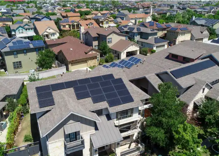 solar panels on rooftop in texas
