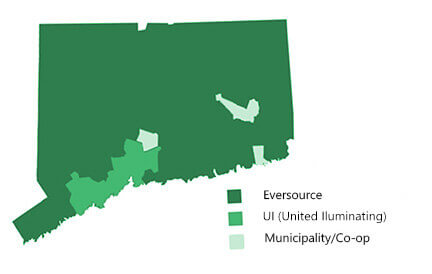 Connecticut electricity service areas