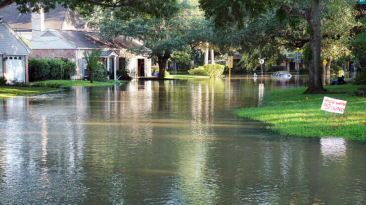 flooded homes in Houston