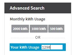 type in your kWh usage and electricity plans will calculate your price for every electricity plan