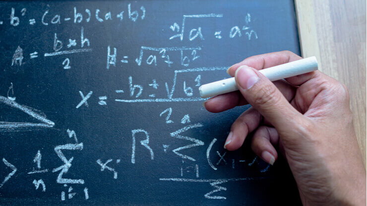 advanced math calculation at the chalk board, electricity plan calculator