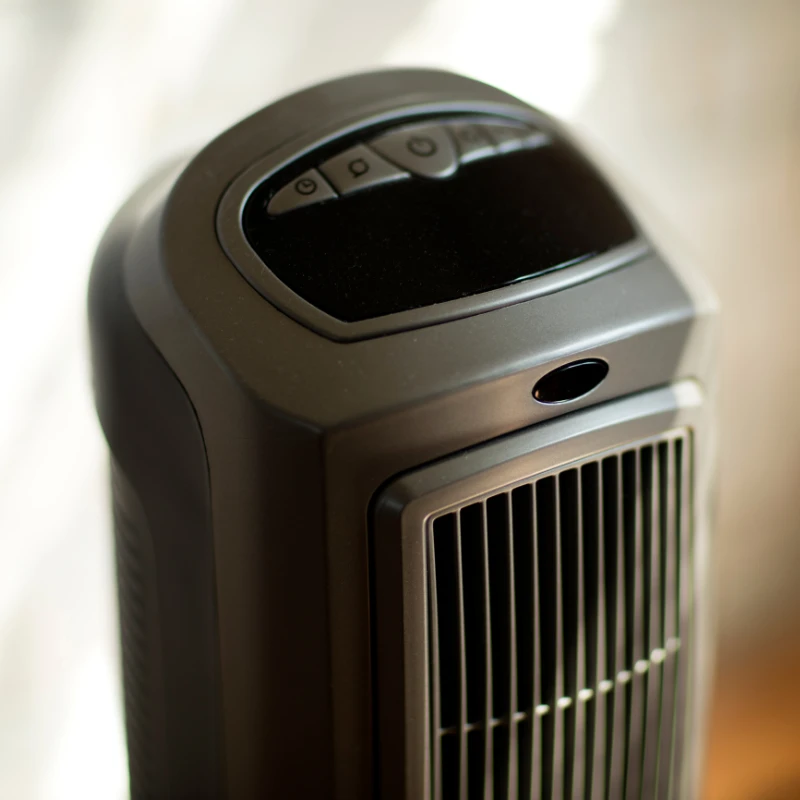 modern tower heater space heater includes timer and thermostat